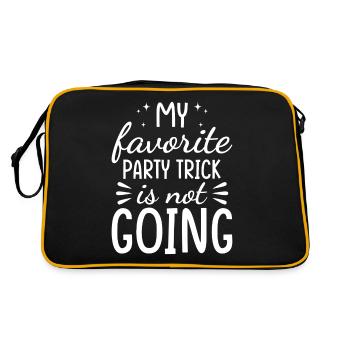 My favorite party trick is not coming - Retro Bag - black/gold - Back