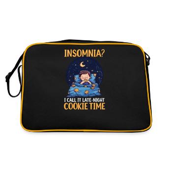 Cookie Lover Insomnia? Late-Night Cookie Time - Retro Bag - black/gold - Back
