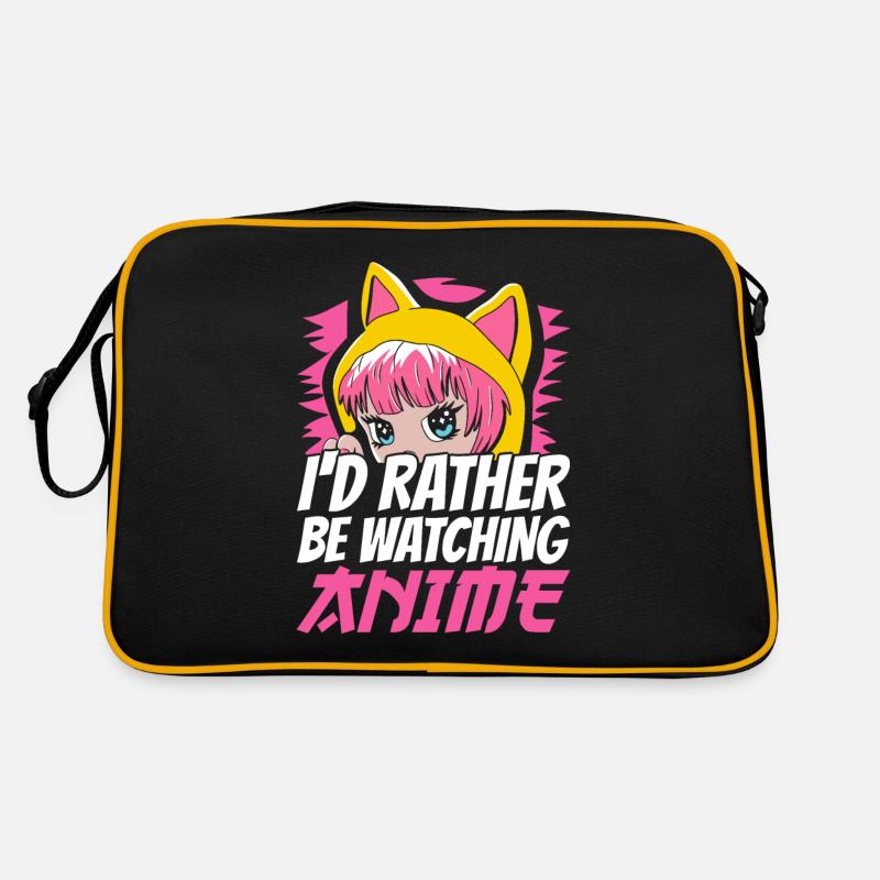 Anime Manga - Retro Tasche - Schwarz/Gold