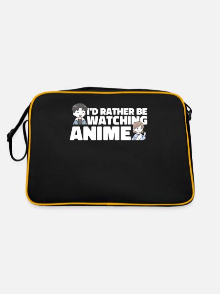 Anime Manga - Retro Tasche - Schwarz/Gold - Hinten