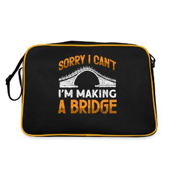 Bridge Construction and Bridge Engineer - Retro Bag - black/gold - Back