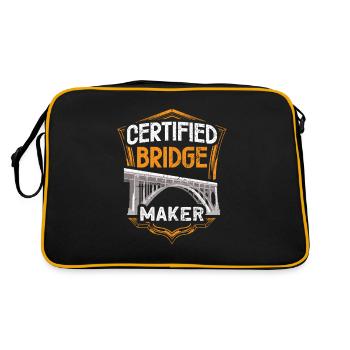 Bridge Construction and Bridge Engineer - Retro Bag - black/gold - Back
