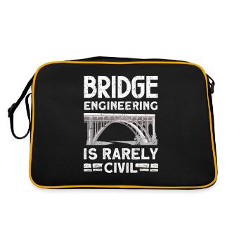 Bridge Construction and Bridge Engineer - Retro Bag - black/gold - Back
