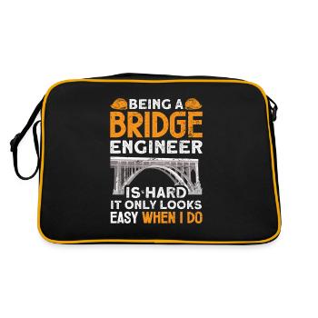 Bridge Construction and Bridge Engineer - Retro Bag - black/gold - Back