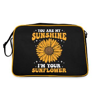 You're my sunshine Sunflower - Retro Bag - black/gold - Back