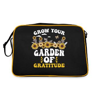 Cultivez votre jardin de gratitude - Sac Retro - noir/or - Dos