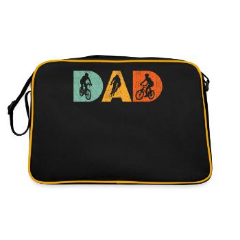 Papa cycliste Fier papa - Sac Retro - noir/or - Dos