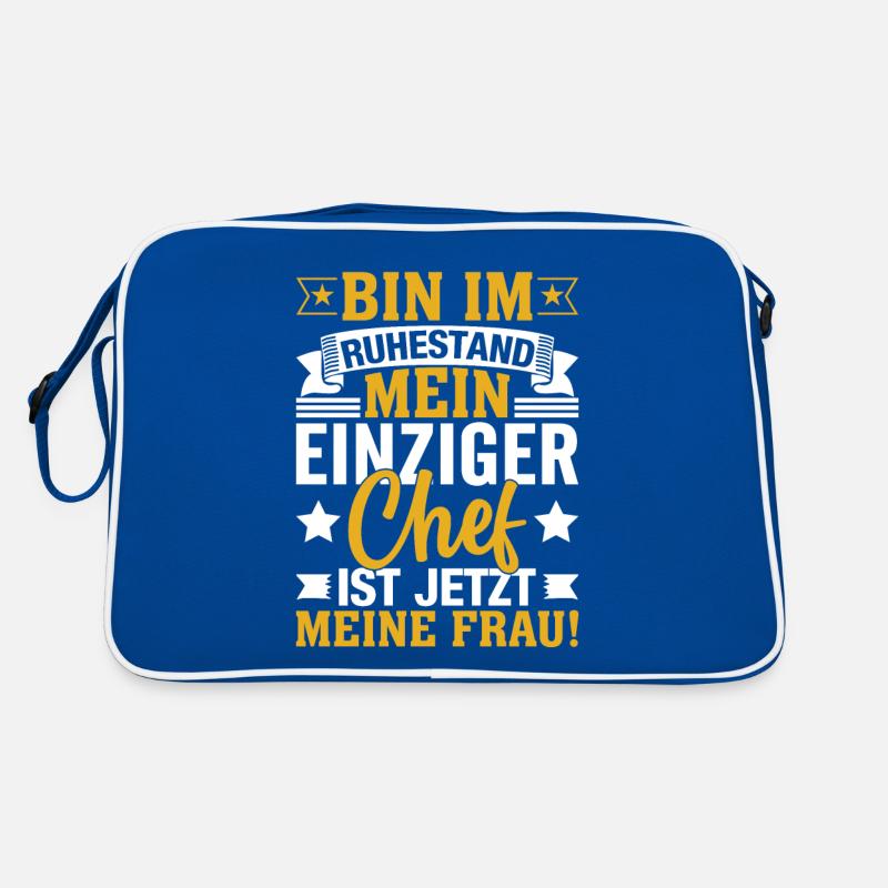Fun Rente Spruch Frau Chef Retro Tasche