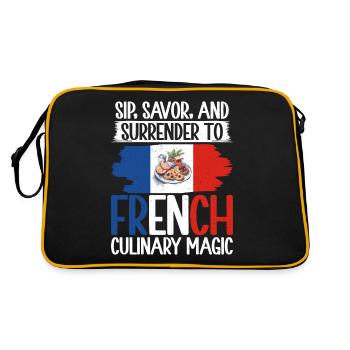 Cadeaux de cuisine française - Sac Retro - noir/or - Dos