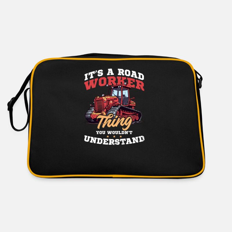 Straßenarbeiter Straßenarbeiter Sache Retro Tasche