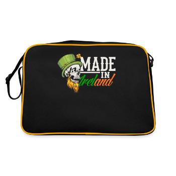 Drôle d’irlandais Irlande cadeau - Sac Retro - noir/or - Dos