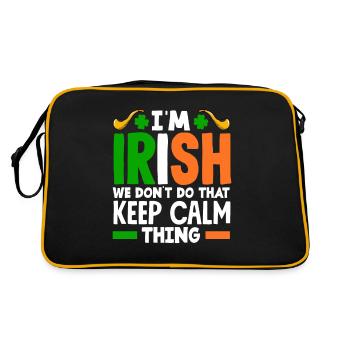Drôle d’irlandais Irlande cadeau - Sac Retro - noir/or - Dos