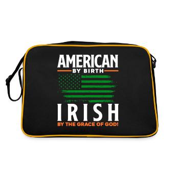 Drôle d’irlandais Irlande cadeau - Sac Retro - noir/or - Dos