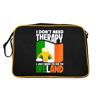 Drôle d’irlandais Irlande cadeau - Sac Retro - noir/or - Dos