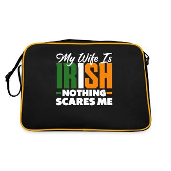 Drôle d’irlandais Irlande cadeau - Sac Retro - noir/or - Dos