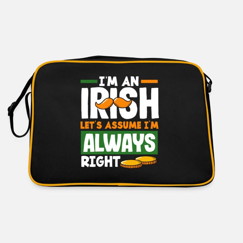 Lustiges Ire Irland Geschenk Retro Tasche