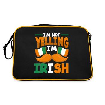 Drôle d’irlandais Irlande cadeau - Sac Retro - noir/or - Dos