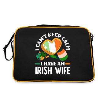 Drôle d’irlandais Irlande cadeau - Sac Retro - noir/or - Dos