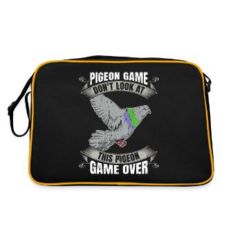 Homing Pigeon Game Don't Look Pigeon Racing Lover - Retro Bag - black/gold - Back