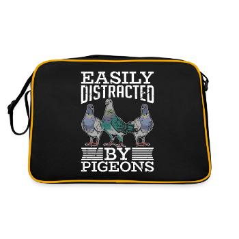 Le pigeon voyageur facilement distrait par l’élevage de pigeons - Sac Retro - noir/or - Dos