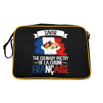 Cadeaux de cuisine française - Sac Retro - noir/or - Dos