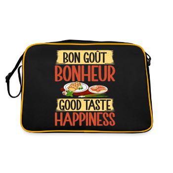 Cadeaux de cuisine française - Sac Retro - noir/or - Dos