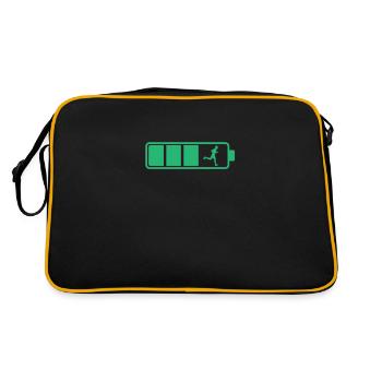 Landing the battery while jogging - Retro Bag - black/gold - Back
