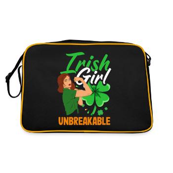 Drôle d’irlandais Irlande cadeau - Sac Retro - noir/or - Dos