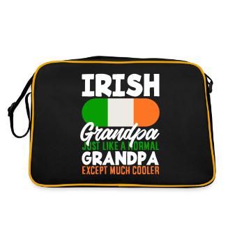 Drôle d’irlandais Irlande cadeau - Sac Retro - noir/or - Dos