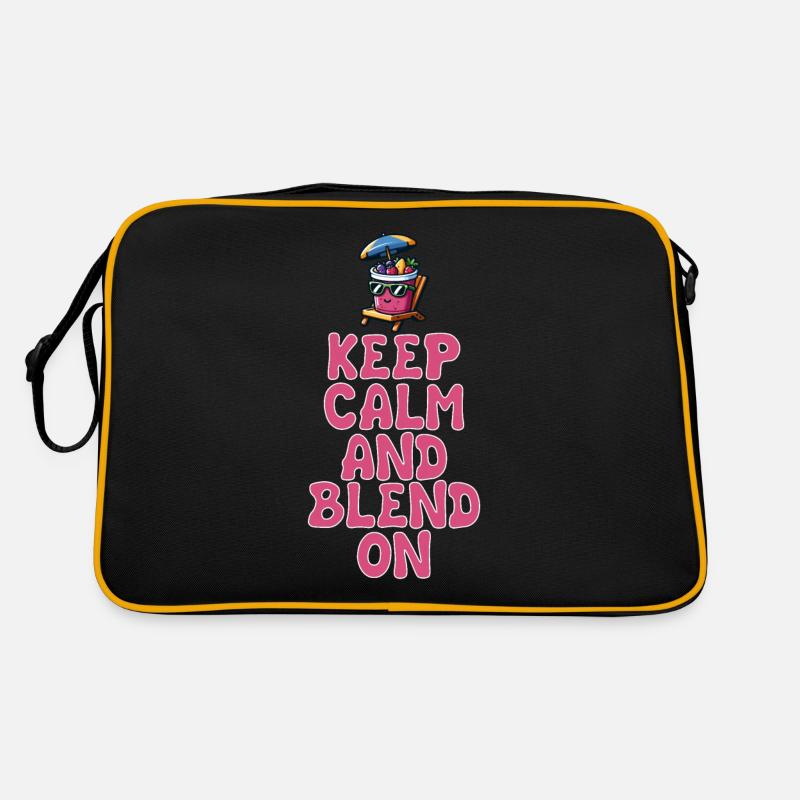 Keep Calm And Blend On Sommerfrische Retro Tasche