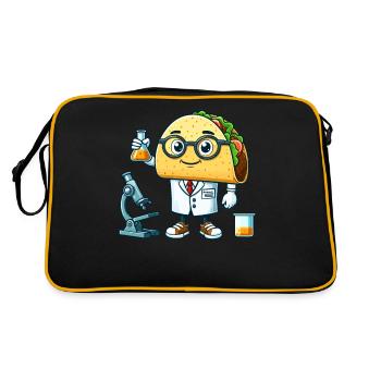 Drôle de scientifique tacos avec microscope - Sac Retro - noir/or - Dos