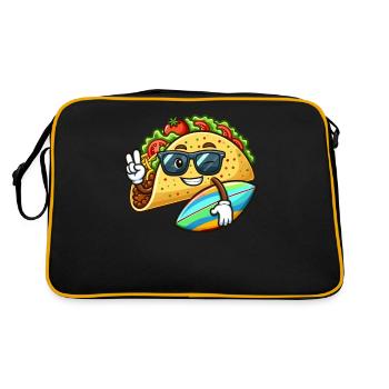 Taco de surf avec lunettes de soleil - Sac Retro - noir/or - Dos