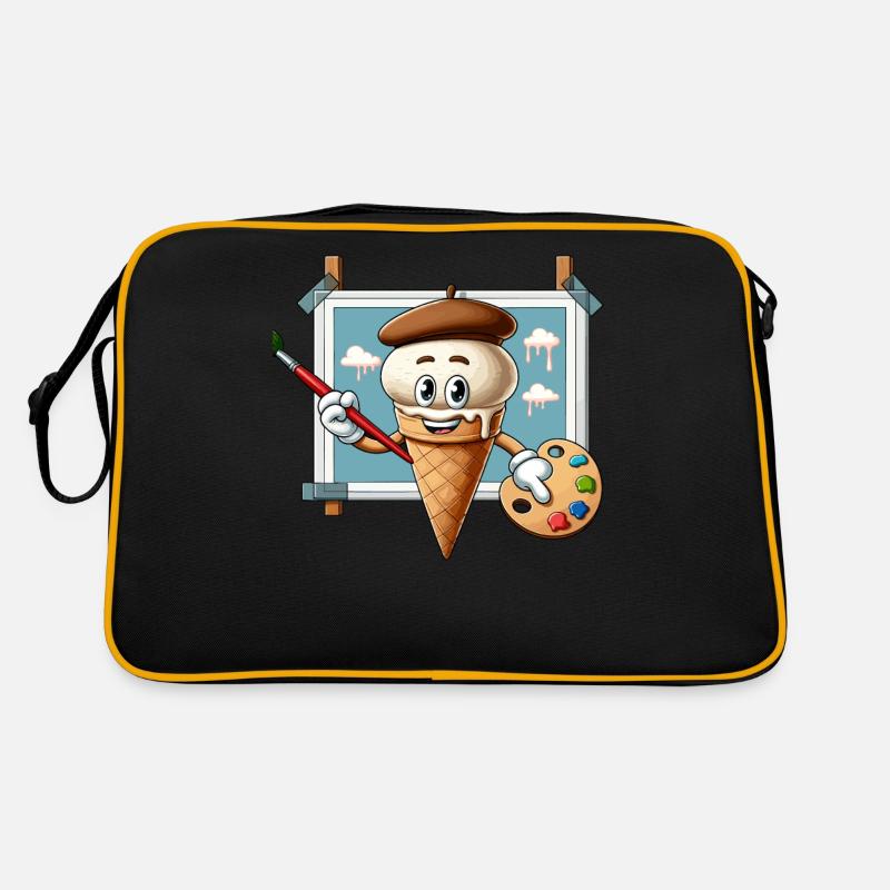 Peintre de crème glacée créatif avec palette de couleurs Sac Retro