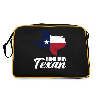 Texas Texan Gift - Retro Bag - black/gold - Back