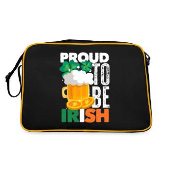 Drôle d’irlandais Irlande cadeau - Sac Retro - noir/or - Dos