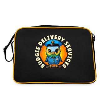 Budgie Delivery Services Bird Breeder Budgie Lover - Retro Bag - black/gold - Back
