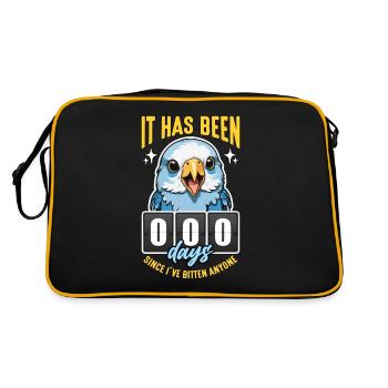 Budgie It Has Been 0000 Days Parakeet Budgie Lover - Retro Bag - black/gold - Back