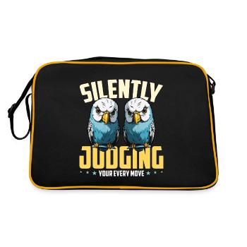 Perruche Jugez silencieusement votre chaque propriétaire de perruche - Sac Retro - noir/or - Dos