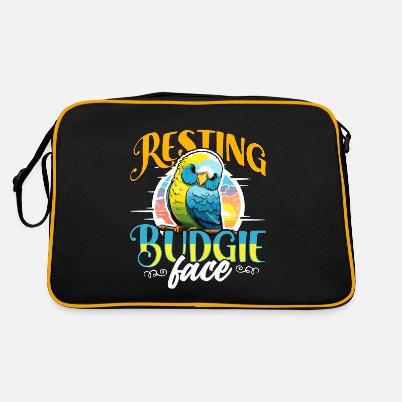Perruche au repos Perruche visage Perruche Bird Lover Sac Retro