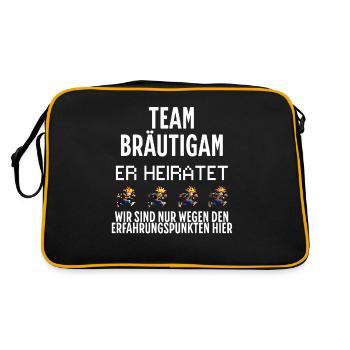 Team Groom Experience Points Bachelor - Retro Bag - black/gold - Back