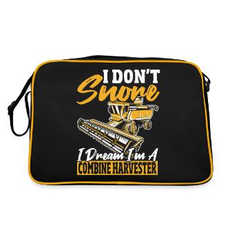 Reaper Threshing Harvest Combine Driver Shirt - Retro Bag - black/gold - Back