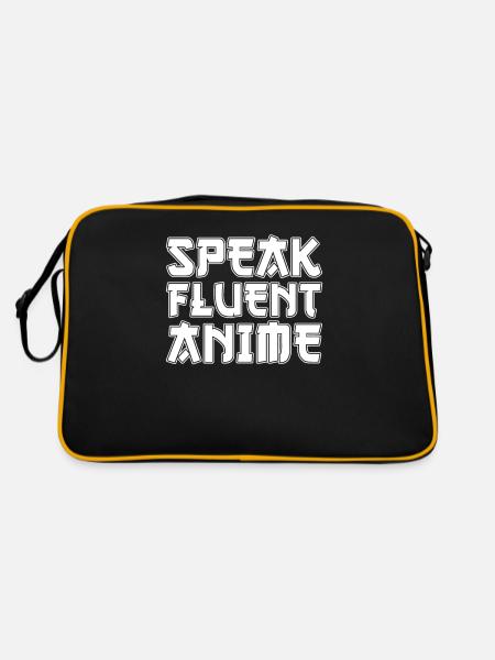Anime Manga - Retro Tasche - Schwarz/Gold - Hinten
