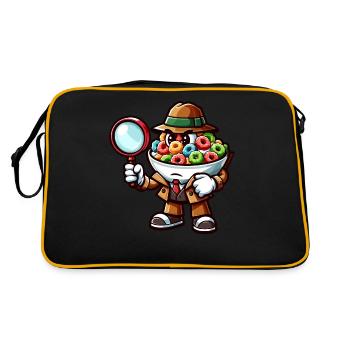 Cereal Bowl, Character, Funny Detective - Retro Bag - black/gold - Back