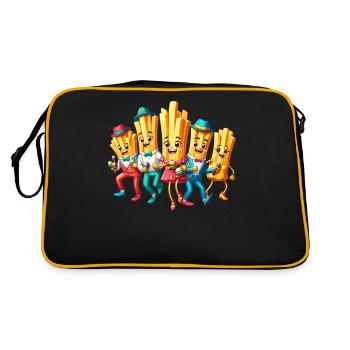 Frites French Fries Squad Groupe Funny Design - Sac Retro - noir/or - Dos
