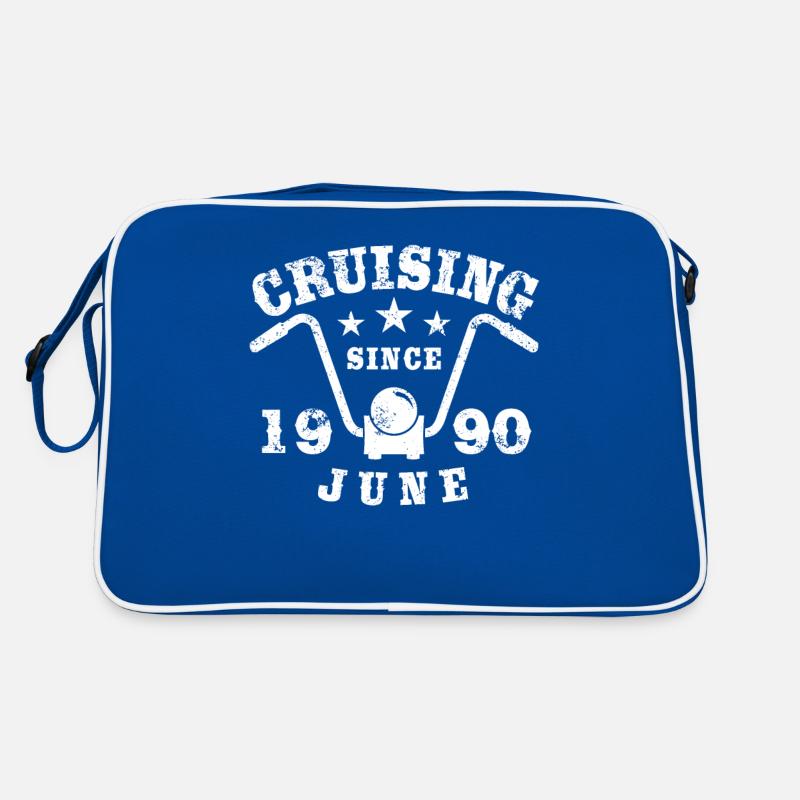 Cruising Biker Birthday June 1990 Motorcycle Retro Bag