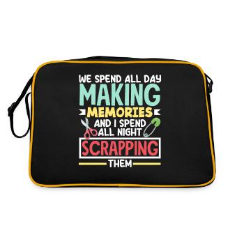 Livre de mémoire, Scrapbook, Scrapbook, Scrapbook, Scrapbook - Sac Retro - noir/or - Dos