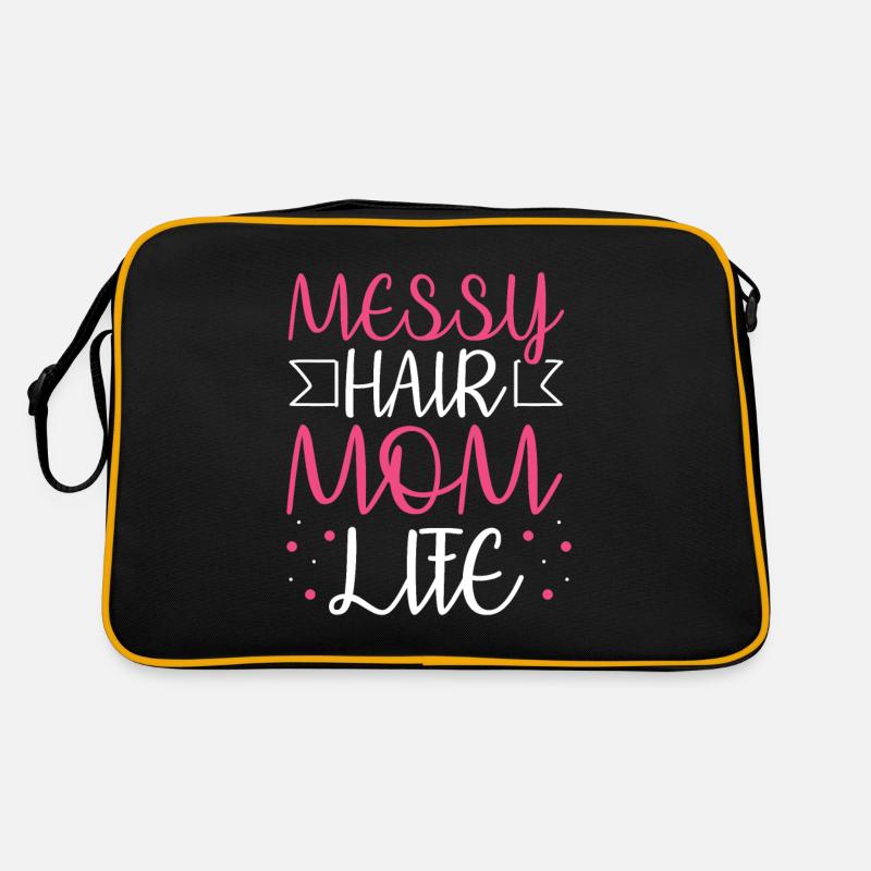 Mama Mutter Unordentliches Brötchen Mutterleben Retro Tasche