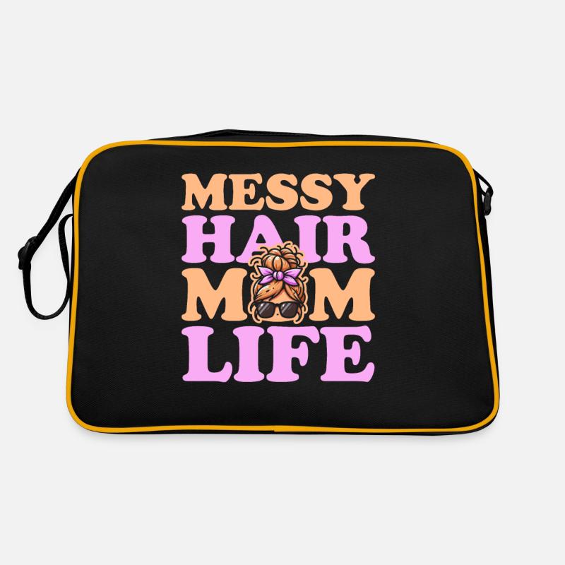 Mama Mutter Unordentliches Brötchen Mutterleben Retro Tasche