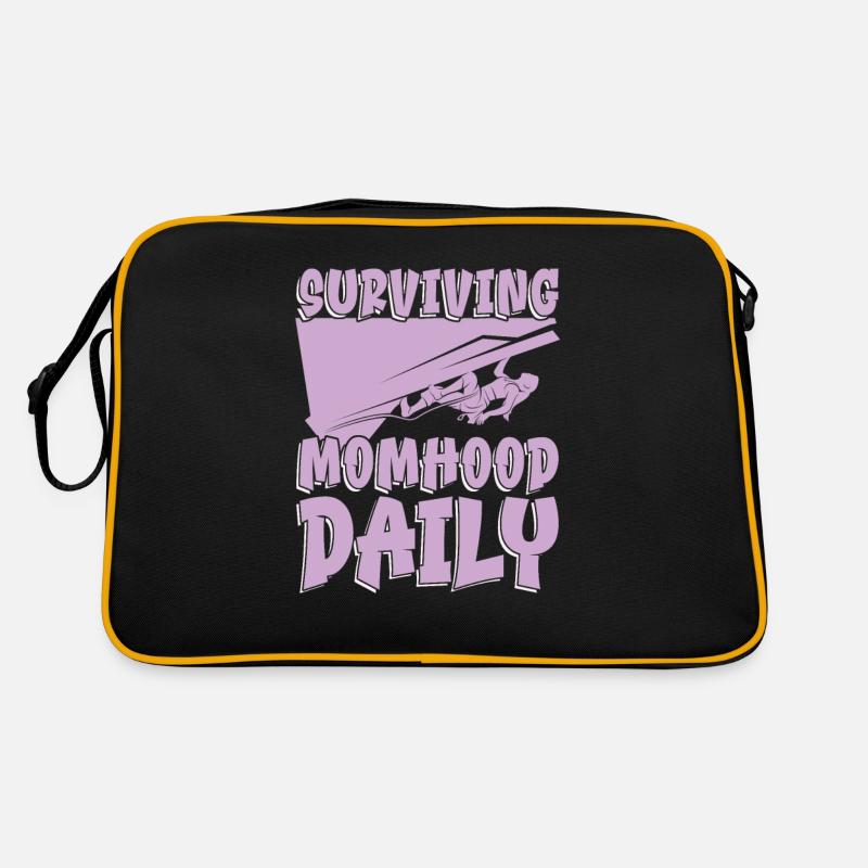 Mama Mutter Klettern Kletternde Mutterschaft Retro Tasche