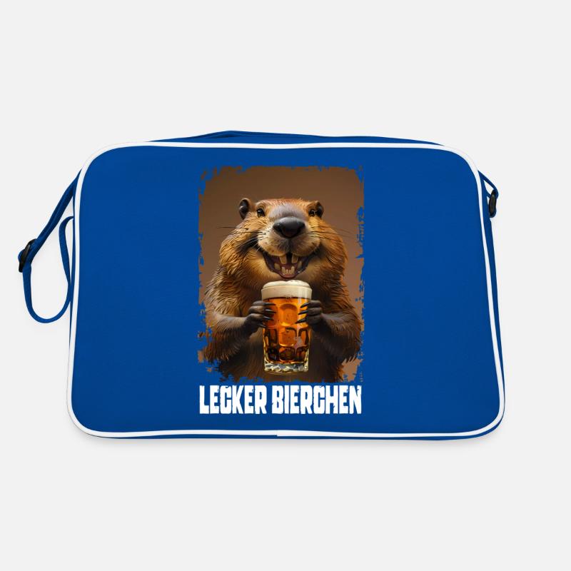 Lecker Bierchen Biber Retro Tasche